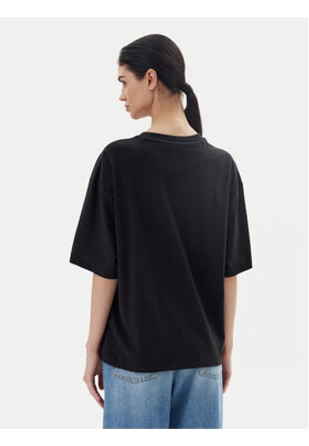 BOSS T-Shirt C_Eboyfriend_4 50540441 Czarny Oversize. Kolor: czarny. Materiał: bawełna