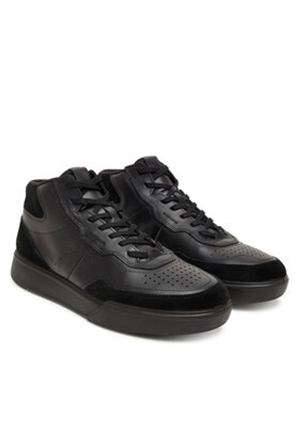 ecco - ECCO Sneakersy 53982451052 Czarny. Kolor: czarny. Materiał: skóra