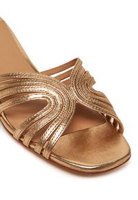 Lauren Ralph Lauren - LAUREN RALPH LAUREN Klapki Fay 802966855001 Złoty. Kolor: złoty. Materiał: skóra #4