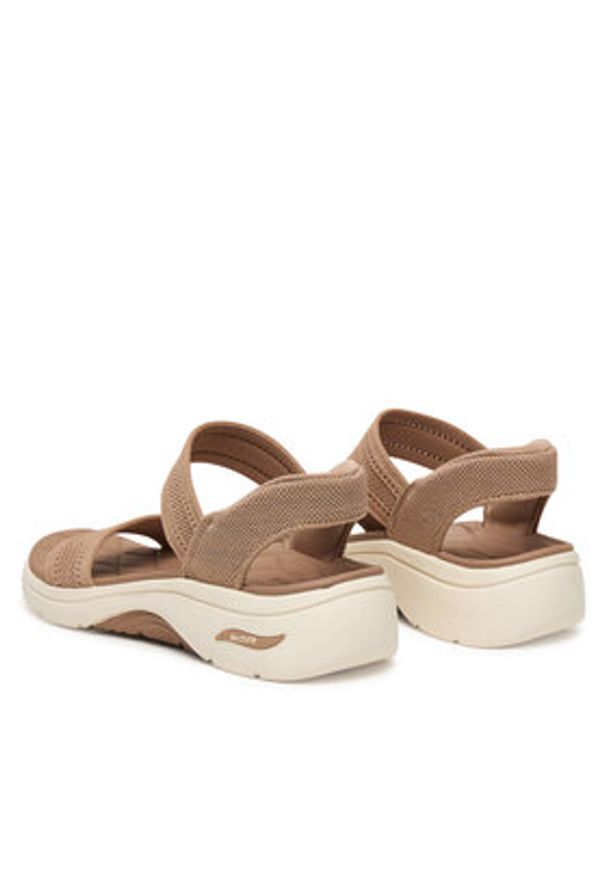 skechers - Skechers Sandały Slip-Ins: Arch Fit 2.0 Sandal - Kennedy 140844/TAN Beżowy. Kolor: beżowy. Materiał: materiał
