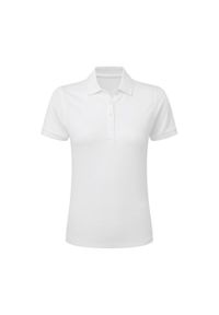 SG - Damska Koszulka Polo Signature Stretch Bez Metki. Typ kołnierza: polo. Kolor: biały