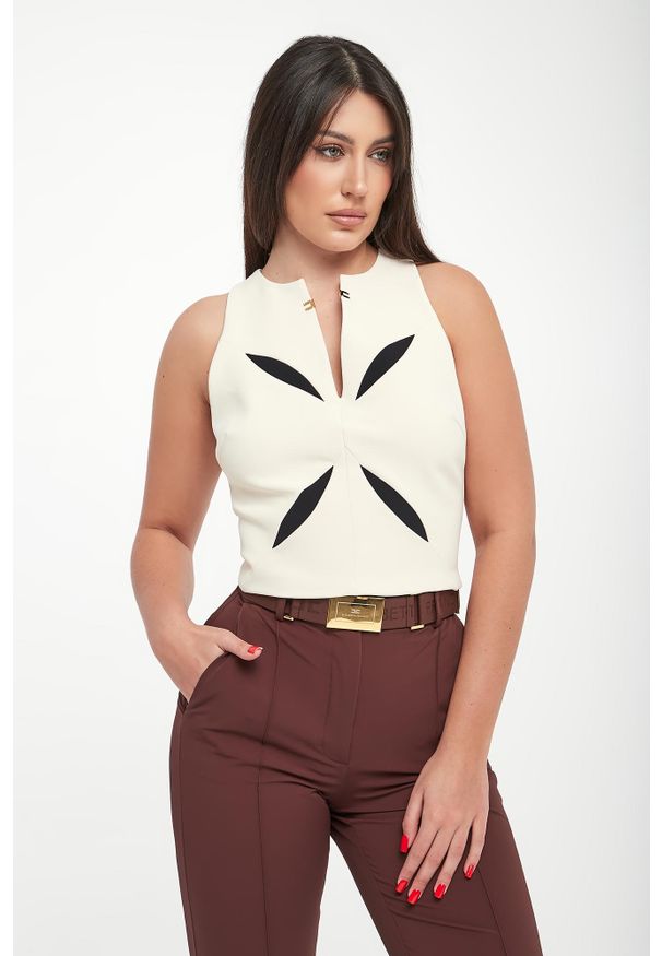 Elisabetta Franchi - Top damski z wycięciami ELISABETTA FRANCHI
