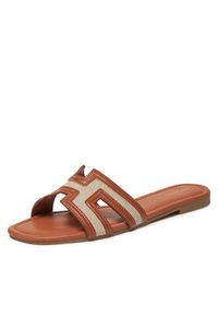 DeeZee Klapki R-28 Brązowy. Kolor: brązowy. Materiał: skóra #7
