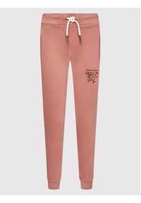 Superdry Spodnie dresowe Script Style W7010615A Różowy Regular Fit. Kolor: różowy. Materiał: bawełna, dresówka #5