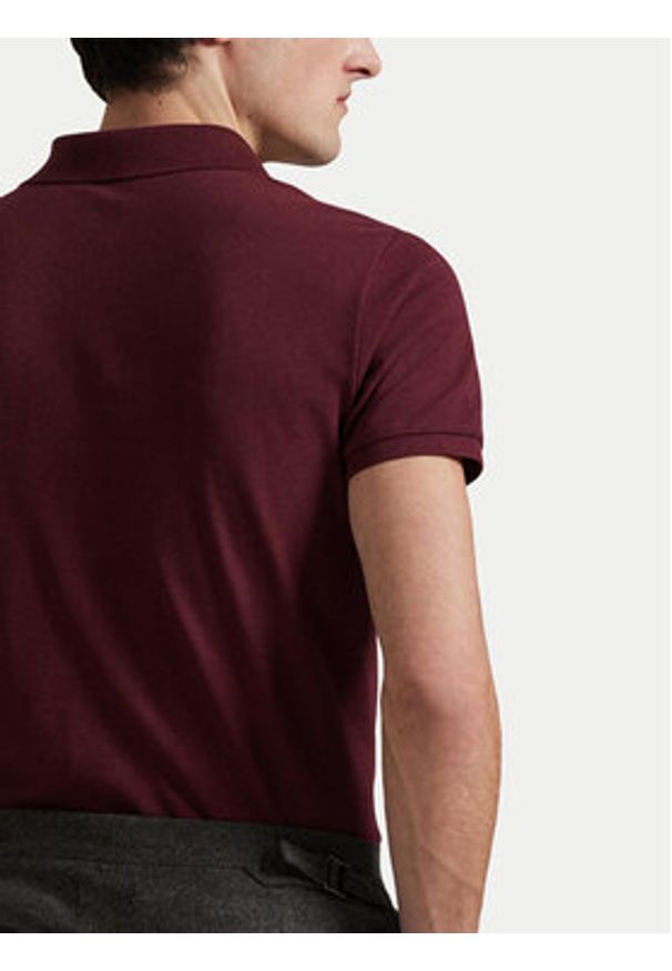 Polo Ralph Lauren Polo 710536856343 Bordowy Regular Fit. Typ kołnierza: polo. Kolor: czerwony. Materiał: bawełna