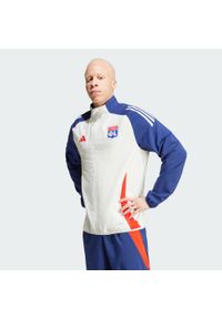 Adidas - Bluza Olympique Lyonnais Tiro 24 Presentation. Kolor: biały, niebieski, czerwony, wielokolorowy. Materiał: materiał. Sport: piłka nożna