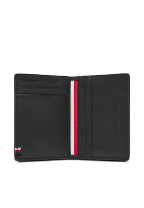 TOMMY HILFIGER - Tommy Hilfiger Duży Portfel Męski Th Foundation Bifold AM0AM13511 Czarny. Kolor: czarny. Materiał: skóra
