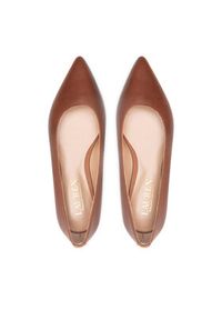 Lauren Ralph Lauren - LAUREN RALPH LAUREN Baleriny Londyn 802862706002 Brązowy. Kolor: brązowy. Materiał: skóra #3