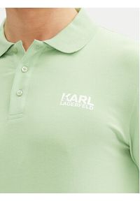 Karl Lagerfeld - KARL LAGERFELD Polo 745088 552235 Zielony Regular Fit. Typ kołnierza: polo. Kolor: zielony. Materiał: bawełna #3