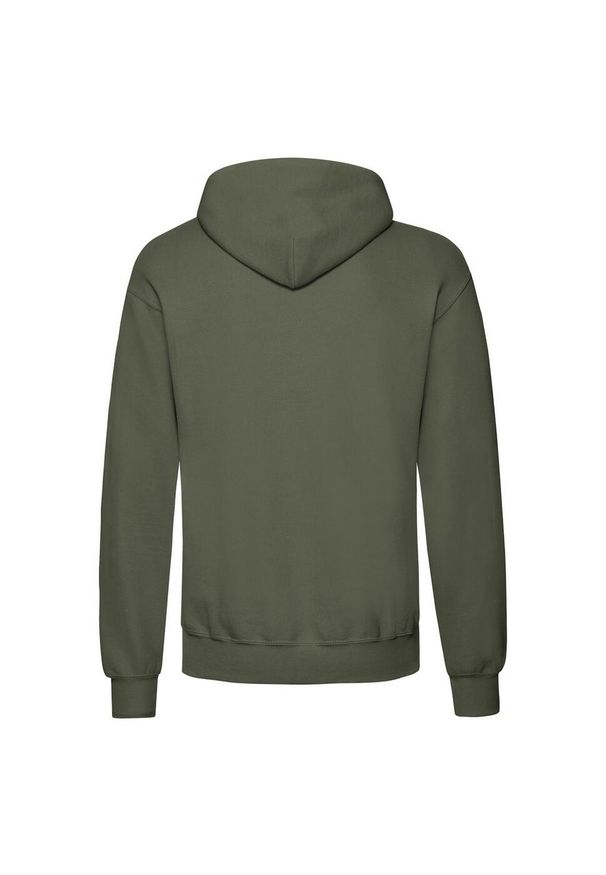 FRUIT OF THE LOOM - Męska Klasyczna Bluza Z Kapturem. Typ kołnierza: kaptur. Kolor: zielony