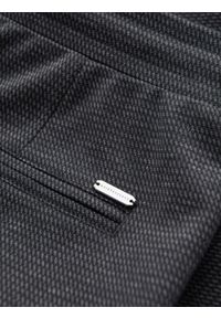 Ombre Clothing - Męskie krótkie spodenki na gumce ze strukturalnej dzianiny – grafitowe V3 OM-SRCS-0177 - XXL. Okazja: na co dzień. Kolor: szary. Materiał: dzianina. Długość: krótkie. Styl: klasyczny, casual