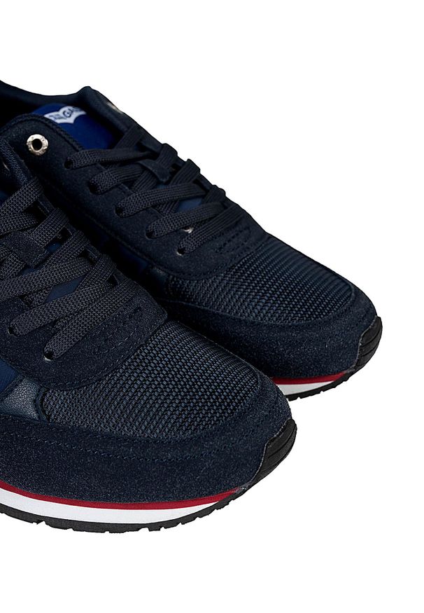 Gas Sneakersy "Dennis KILT" | GAM223557 | Dennis KILT | Mężczyzna | Granatowy. Kolor: niebieski. Materiał: skóra ekologiczna, tkanina. Wzór: aplikacja