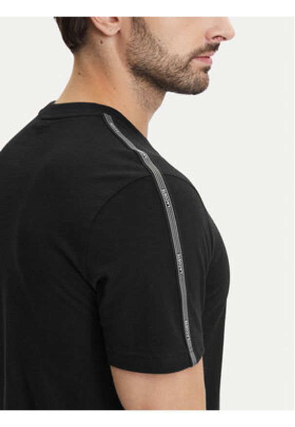 Lacoste T-Shirt TH0888 Czarny Regular Fit. Kolor: czarny. Materiał: bawełna