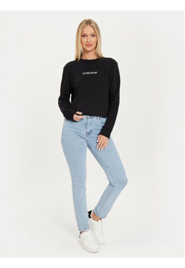 Guess Jeans Bluza W4YQ10 KC811 Czarny Classic Fit. Kolor: czarny. Materiał: bawełna