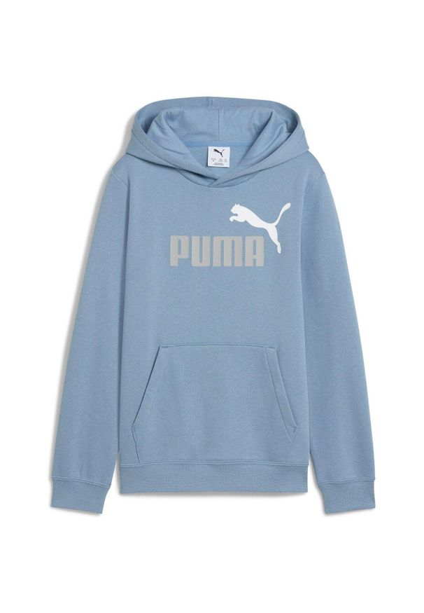 Bluza z kapturem dla dzieci Puma Ess 2 Color No. 1 Logo Hoodie. Typ kołnierza: kaptur. Kolor: szary, niebieski, wielokolorowy, biały. Materiał: bawełna, materiał