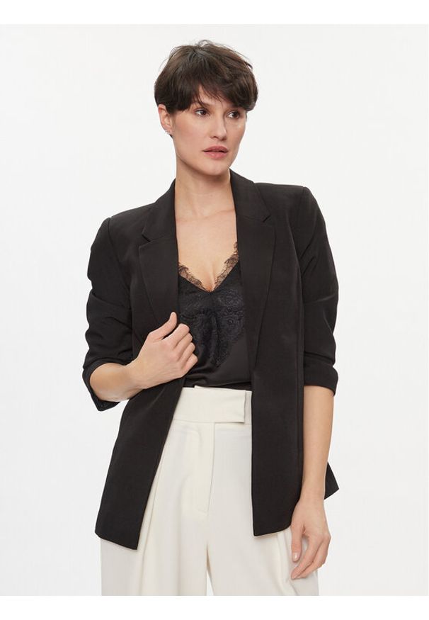 Vero Moda Marynarka Carla 10301555 Czarny Slim Fit. Kolor: czarny. Materiał: syntetyk