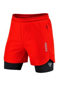 Spodenki treningowe RDX T16. Kolor: czerwony