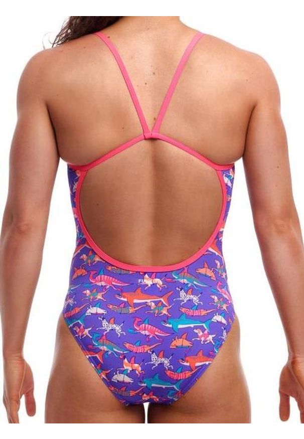 Strój do pływania FUNKITA Doggie Paddle - Single Strap. Kolor: niebieski