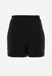 Renee - Czarne Asymetryczne Eleganckie Spódnico-Szorty High Waist Tinetha. Stan: podwyższony. Kolor: czarny. Styl: elegancki #8