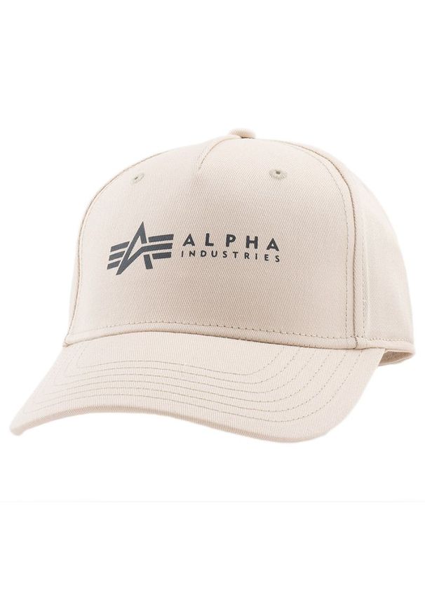 Czapka Alpha Industries 126912578 - beżowa. Kolor: beżowy. Materiał: bawełna