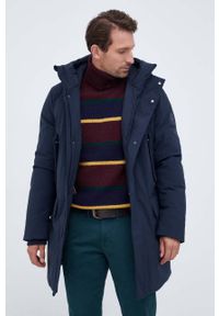 Save The Duck kurtka męska kolor granatowy zimowa. Typ kołnierza: kaptur. Kolor: niebieski. Materiał: poliester, puch. Sezon: zima #1