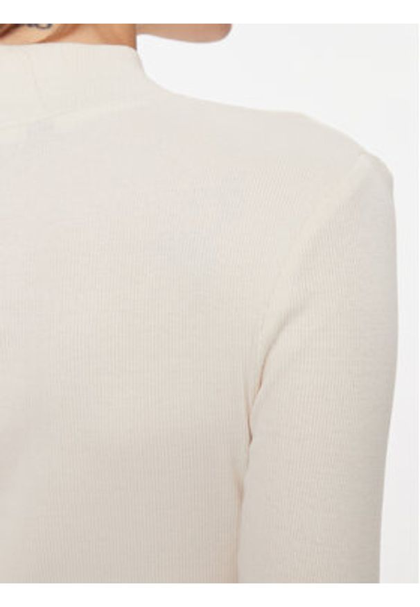 Brave Soul Sukienka codzienna LDRJ-69GERRIE Écru Slim Fit. Okazja: na co dzień. Materiał: bawełna. Typ sukienki: proste. Styl: casual