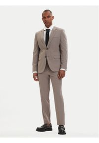 Hugo - HUGO Garnitur Arti-Hesten 50544524 Brązowy jasny Extra Slim Fit. Kolor: brązowy. Materiał: syntetyk #1