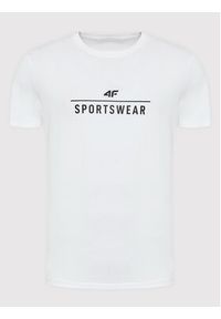 4f - 4F T-Shirt H4Z22-TSM354 Biały Regular Fit. Kolor: biały. Materiał: bawełna #3