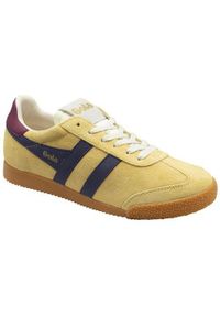 Buty do chodzenia damskie Gola Elan 2025. Zapięcie: sznurówki. Kolor: żółty. Materiał: skóra, guma, tkanina, zamsz. Szerokość cholewki: normalna. Sport: turystyka piesza