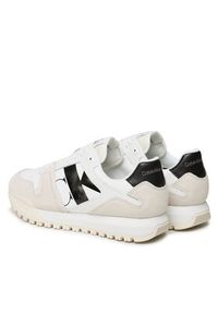 Calvin Klein Jeans Sneakersy Toothy Run Laceup Low Lth Mix YM0YM00744 Biały. Kolor: biały. Materiał: materiał. Sport: bieganie #6