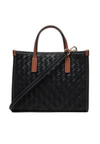TOMMY HILFIGER - Tommy Hilfiger Torebka Th City Mini Tote AW0AW18393 Czarny. Kolor: czarny. Materiał: skórzane #3