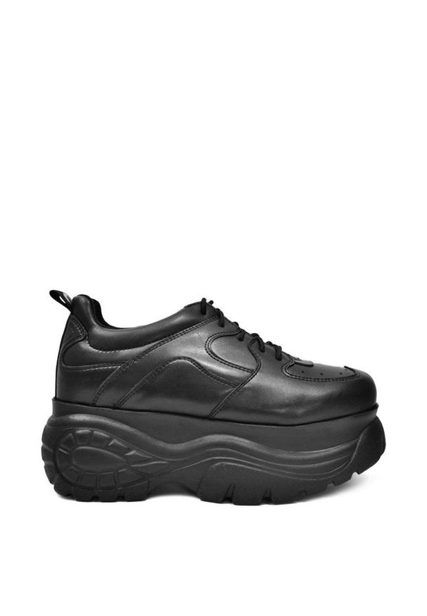 Altercore - Buty Sara. Nosek buta: okrągły. Zapięcie: sznurówki. Kolor: czarny. Materiał: guma. Obcas: na platformie