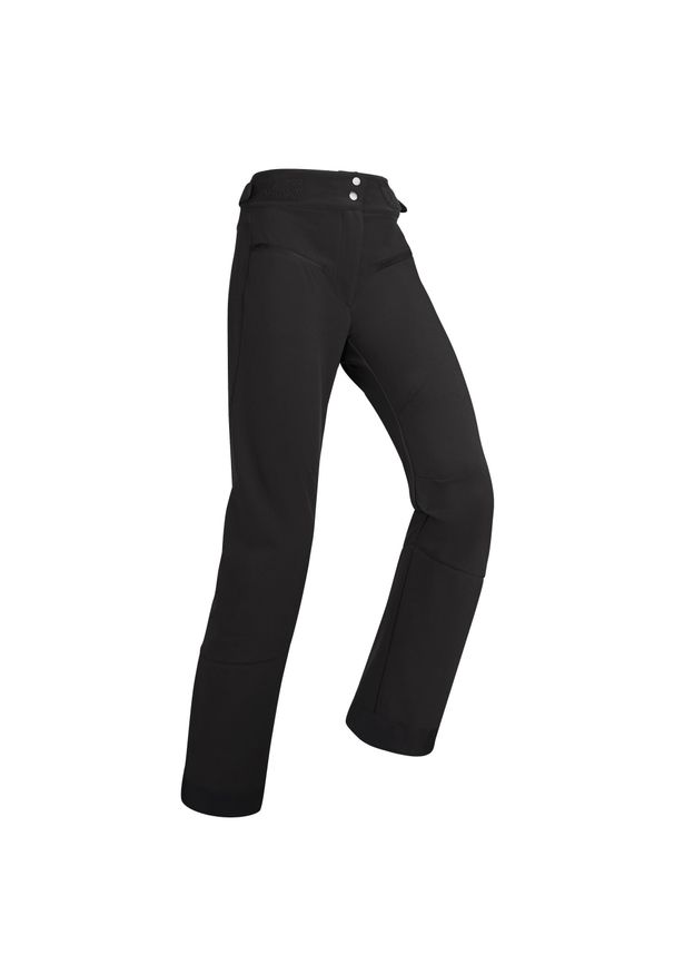 WEDZE - Spodnie narciarskie 500 damskie. Kolor: czarny. Materiał: poliester, elastan, materiał. Sport: narciarstwo