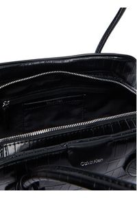 Calvin Klein Torebka Emblem Trio Croco Shoulder Bag LV04F3780G Czarny. Kolor: czarny. Materiał: skórzane #5