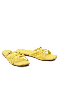 Jenny Fairy Klapki WS5735-02 Żółty. Kolor: żółty. Materiał: skóra