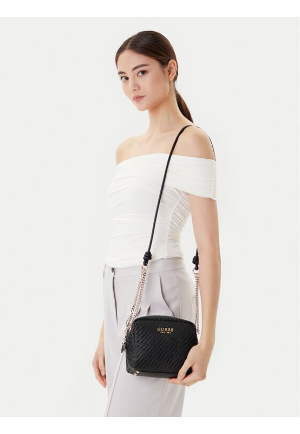 Guess Torebka Mirema HWWG96 31140 Czarny. Kolor: czarny. Materiał: skórzane