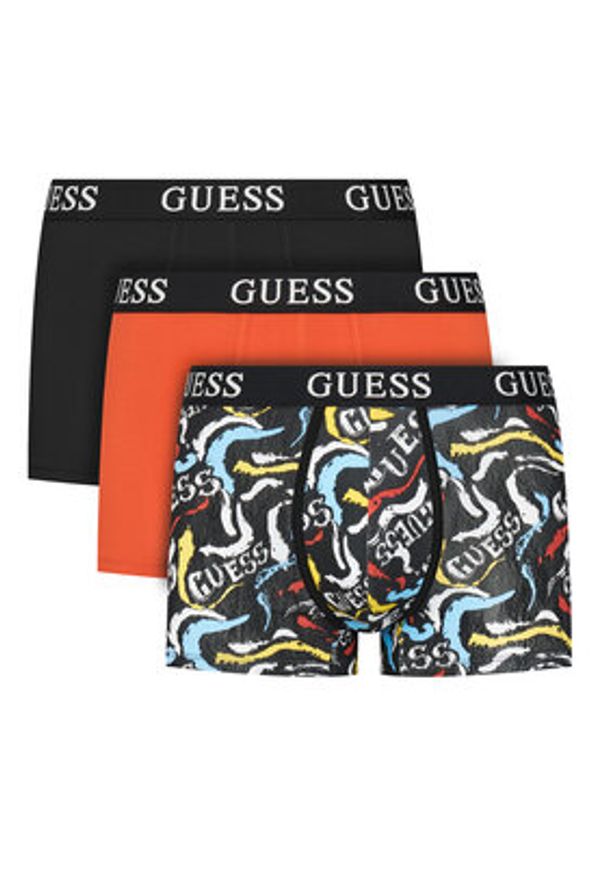 Guess Komplet 3 par bokserek U5GG15 K6YW1 Kolorowy. Materiał: bawełna. Wzór: kolorowy