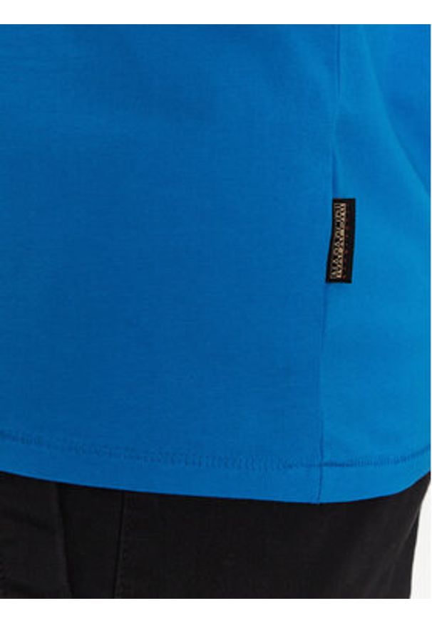 Napapijri T-Shirt S-Turin NP0A4HQG Niebieski Regular Fit. Kolor: niebieski. Materiał: bawełna