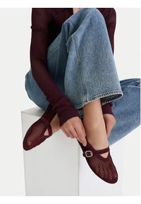 Badura Baleriny MIMOSA-SLT-24067P-52 Bordowy. Kolor: czerwony. Materiał: materiał #3