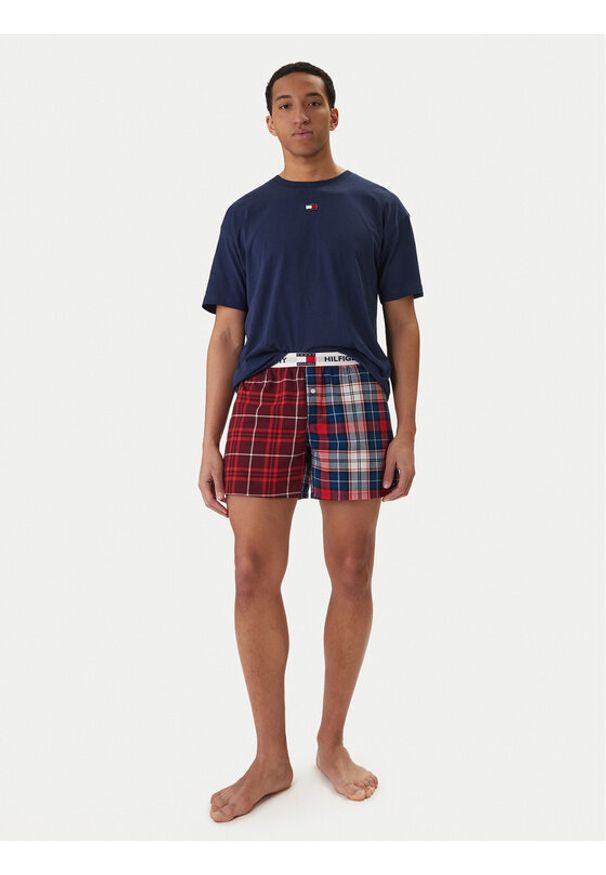 TOMMY HILFIGER - Tommy Hilfiger Piżama UM0UM03832 Niebieski Regular Fit. Kolor: niebieski. Materiał: bawełna