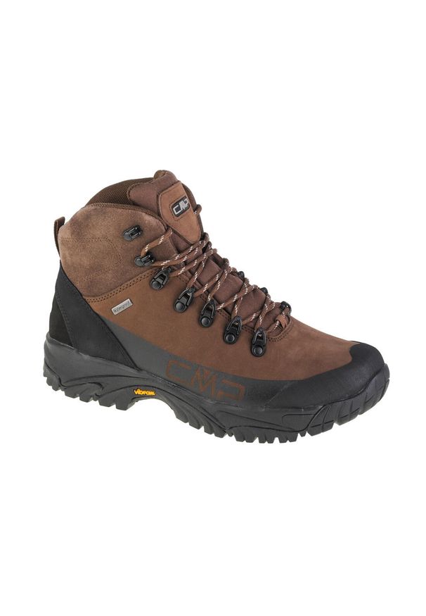 Buty trekkingowe męskie CMP Dhenieb WP. Wysokość cholewki: za kostkę. Zapięcie: sznurówki. Kolor: wielokolorowy, czarny, brązowy. Materiał: guma, materiał, skóra, syntetyk. Szerokość cholewki: normalna