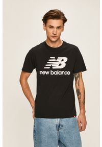 New Balance - T-shirt MT01575BK MT01575BK-BLACK. Okazja: na co dzień. Kolor: czarny. Materiał: dzianina. Wzór: nadruk. Styl: casual #1