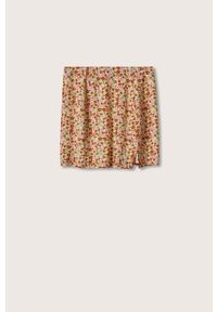 mango - Mango spódnica Lucy kolor beżowy mini prosta. Okazja: na co dzień. Stan: podwyższony. Kolor: beżowy. Materiał: włókno. Styl: casual #3