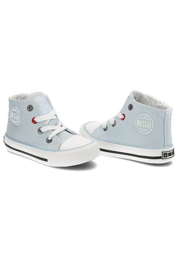 Big-Star - Niebieskie Trampki Big Star Dziecięce Buty Z Suwakiem. Kolor: niebieski. Materiał: materiał. Szerokość cholewki: normalna. Wzór: aplikacja