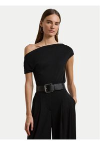 Lauren Ralph Lauren - LAUREN RALPH LAUREN Bluzka 200963913002 Czarny Slim Fit. Kolor: czarny. Materiał: syntetyk
