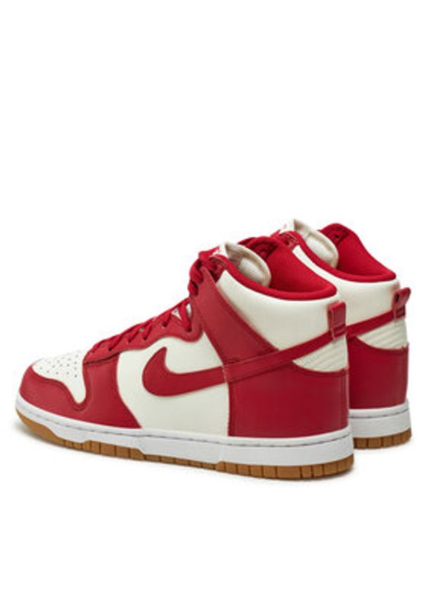 Nike Sneakersy W Dunk High DD1869 Czerwony. Kolor: czerwony. Materiał: skóra