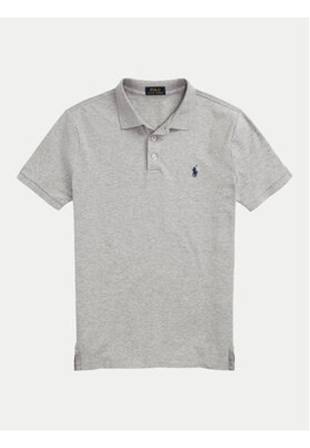Polo Ralph Lauren Polo 710941439004 Szary Custom Slim Fit. Typ kołnierza: polo. Kolor: szary. Materiał: bawełna