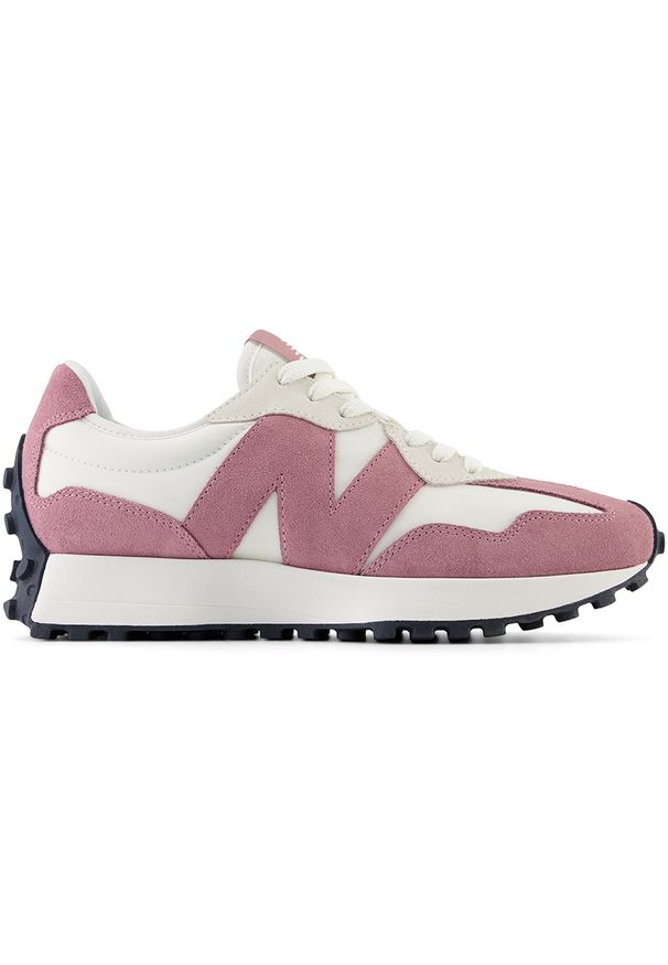 Buty damskie New Balance WS327MB – różowe. Okazja: na co dzień. Kolor: różowy. Materiał: zamsz, skóra, dresówka, guma. Szerokość cholewki: normalna. Sezon: wiosna