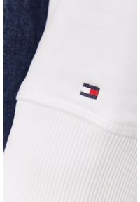 TOMMY HILFIGER - Tommy Hilfiger - Bluza bawełniana. Kolor: biały. Materiał: bawełna. Długość rękawa: długi rękaw. Długość: długie. Wzór: aplikacja #6