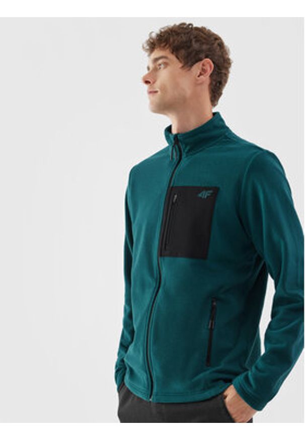 4f - 4F Polar 4FAW23TFLEM123 Turkusowy Regular Fit. Kolor: turkusowy. Materiał: polar, syntetyk